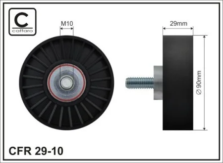 90x10x29,5 Ролик (пластик) пасха Ford 1.8TDCI 99-+ AC CAFFARO 29-10