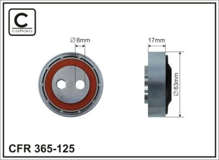 Ролик натяжной ремня поликлинового VW / Audi 2.5TDI 07.97- CAFFARO 365-125