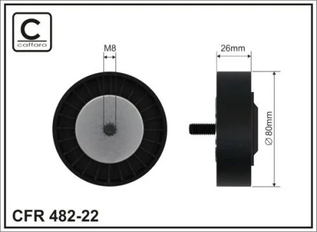 Ролик пасок приводного BMW X5/X6 3.0D 07- CAFFARO 482-22 (фото 1)