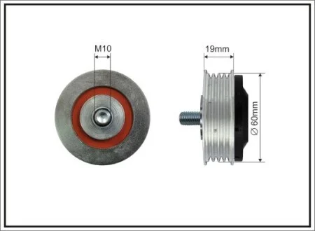 Ролик без кронштейна поліклинового ременя VW Passat 1.9 TDI 00- CAFFARO 500129