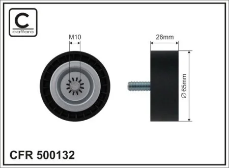 65x10x26,5 Ролик генератора MB Sprinter 2.2CDI 06- CAFFARO 500132