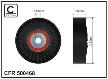 (90x10x26) Ролик паска генератора VW Crafter 30-35, 30-50 2.5TDI 04.06- CAFFARO 500468