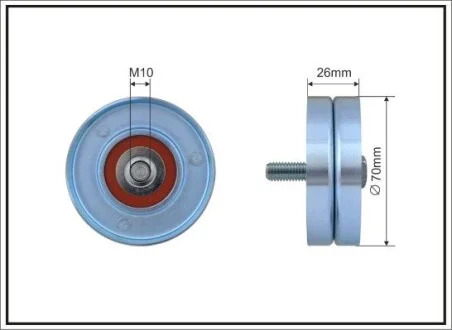 Ролик натяжной Chrysler Voyager 2.5 CRD / Jeep Cherokee 00- CAFFARO 60-05