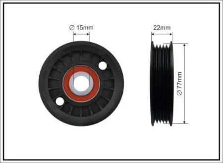 Ролик натяжний ременя клинового VW Passat 1,9 TDI 96.03-00.11 CAFFARO 81-23
