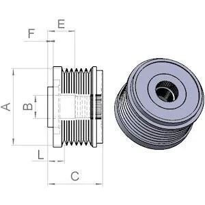 Шкив генератора CHRYSLER / JEEP / MB PT Cruiser, Grand Cherokee II, C, E-Class, Sprinter, Vito 2,2-2 CARGO 230292