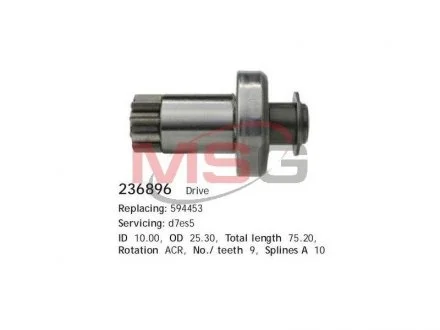 Бендікс стартера Valeo D7ES5 VW 1.4-1.6 CARGO 236896