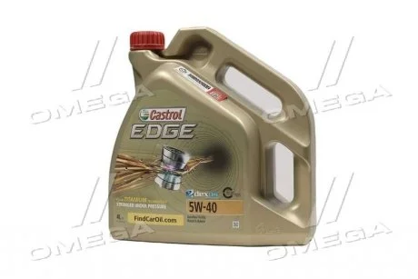Моторна олива EDGE 5W-40 C3 / 4л. / (API SN/CF, ACEA C3, MB 229.31, BMW LL-04) CASTROL 1535F3