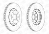 Гальмівний диск передній FIAT BRAVO, DOBLO, FIORINO, IDEA, LINEA, STILO/ ABARTH/ ALFA ROMEO/ LANCIA CHAMPION 561387CH (фото 1)