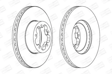 Гальмівний диск передній FORD TRANSIT TOURNEO, TRANSIT CHAMPION 562540CH