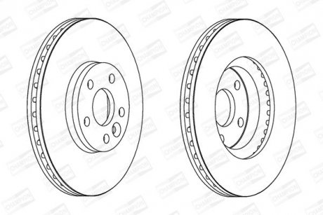 Гальмівний диск передній FORD GALAXY,MONDEO,S-MAX/VOLVO S60,S80,XC70/LAND ROVER FREELANDER,EVOQUE CHAMPION 562628CH (фото 1)