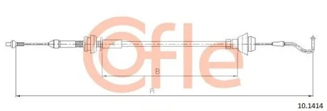 Трос педалі акселератора COFLE 10.1414