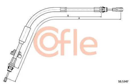Трос ручного тормоза перед.Ford Tourneo Cucstom Autobus 2012 / 04- COFLE 10.5347 (фото 1)