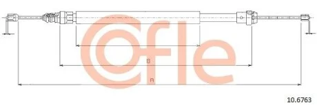 Трос стояночного тормоза COFLE 10.6763