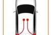 Трос ручного тормоза L / R 1743мм / 510мм, дисковые тормоза) VW KAEFER 1.2 01.60-12.85 COFLE 10.714 (фото 2)