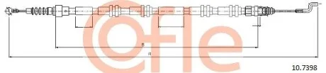 Трос ручника задний левый / П 4 Motion VW T5 04-15 COFLE 10.7398