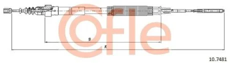 Трос стояночного тормоза COFLE 10.7481