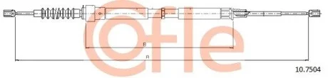 Трос ручного гальма лівий/правий VAG A3 >> ch 8LX200000 / Octavia / Golf IV >> ch, 1JY238580 96-1688/1055 COFLE 10.7504