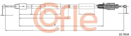 Трос стояночного тормоза COFLE 10.7634
