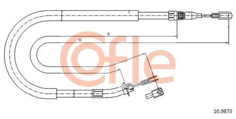 Трос ручного гальма зад. Sprinter/LT 96-Л=Пр. (1513/1325) COFLE 10.9873