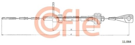 Трос акселератора COFLE 11.064