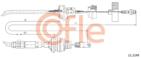 Трос зчеплення Citroen Berlingo Diesel all (mod.) 97- 655 COFLE 11.2149