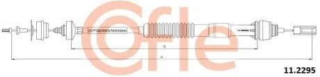 Трос сцепления Berlingo/Partner 1.4/1.6 i 96- (кпп.MA) (617/346) (с авторег.) COFLE 11.2295