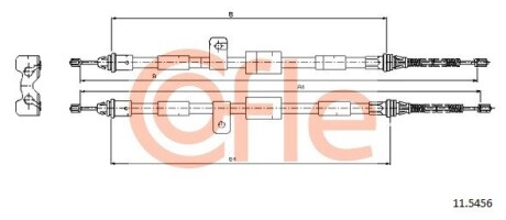 Трос ручника COFLE 11.5456