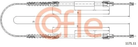 Трос стояночного тормоза COFLE 1171.11