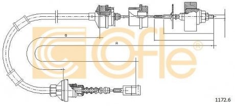 Трос сцепления Fiat Ducato 1.9 TDS gear ML 98-1480/925 COFLE 1172.6 (фото 1)