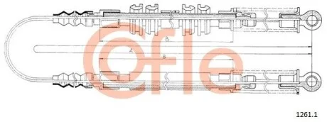 Трос гальма стоянки COFLE 1261.1