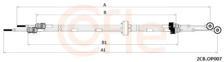 Трос кулисы Opel Astra H (6 speed M32 gearbox)1.7D 02.07-05.14 COFLE 2CB.OP007