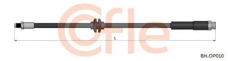 Шланг гальмівний зад. Citroen Jumper/ Relay Fiat Ducato Peugeot Boxer 00- COFLE BH.OP010
