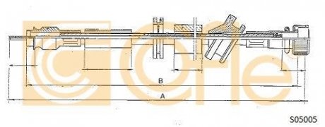 Трос спiдомера MB W124 (механика 5-ступка) COFLE S05005 (фото 1)