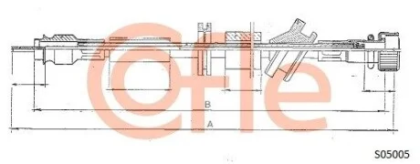 Трос спiдомера MB W124 (механика 5-ступка) COFLE S05005