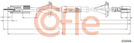 Трос спідометра VW Passat 88-97 COFLE S31034