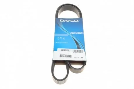 Ремень приводной поликлиновый Dayco DAYCO 6PK1160