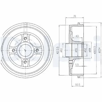 Тормозной барабан Delphi BF423