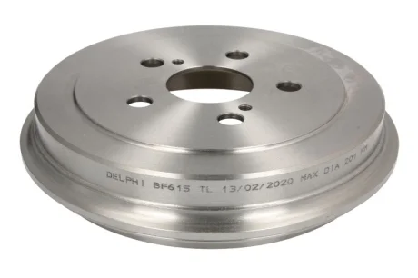Гальмівний барабан задн TOYOTA ALLION I, CELICA, COROLLA, COROLLA VERSO, OPA, PREMIO, PRIUS 1.5/1.5H/1.8 08.99-12.09 Delphi BF615