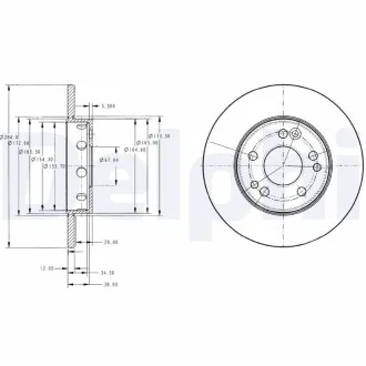 Тормозной диск Delphi BG2314