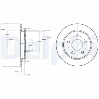 Тормозной диск Delphi BG2332 (фото 1)