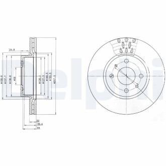 Тормозной диск Delphi BG2413