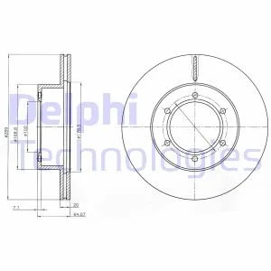Гальмівний диск Delphi BG2495