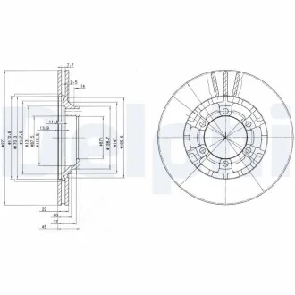 Тормозной диск Delphi BG2561