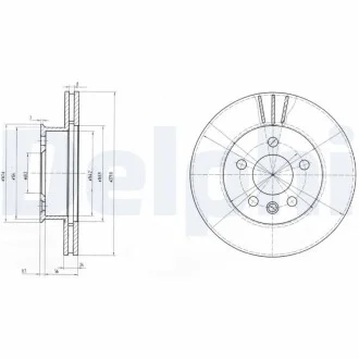Тормозной диск Delphi BG2717