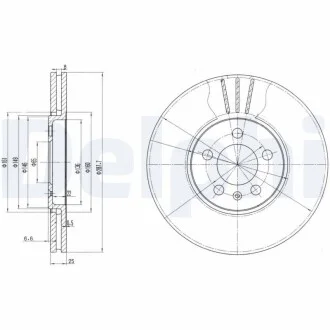 Тормозной диск Delphi BG2729