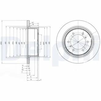 Тормозной диск Delphi BG3105