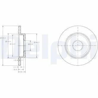 Тормозной диск Delphi BG3673C (фото 1)