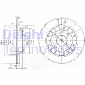 Диск тормозной Lada 21110-21112 - 14 / 15 Delphi BG3806