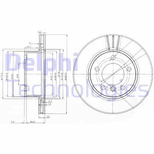 Тормозной диск Delphi BG3899C (фото 1)