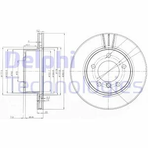 Гальмівний диск Delphi BG3899C